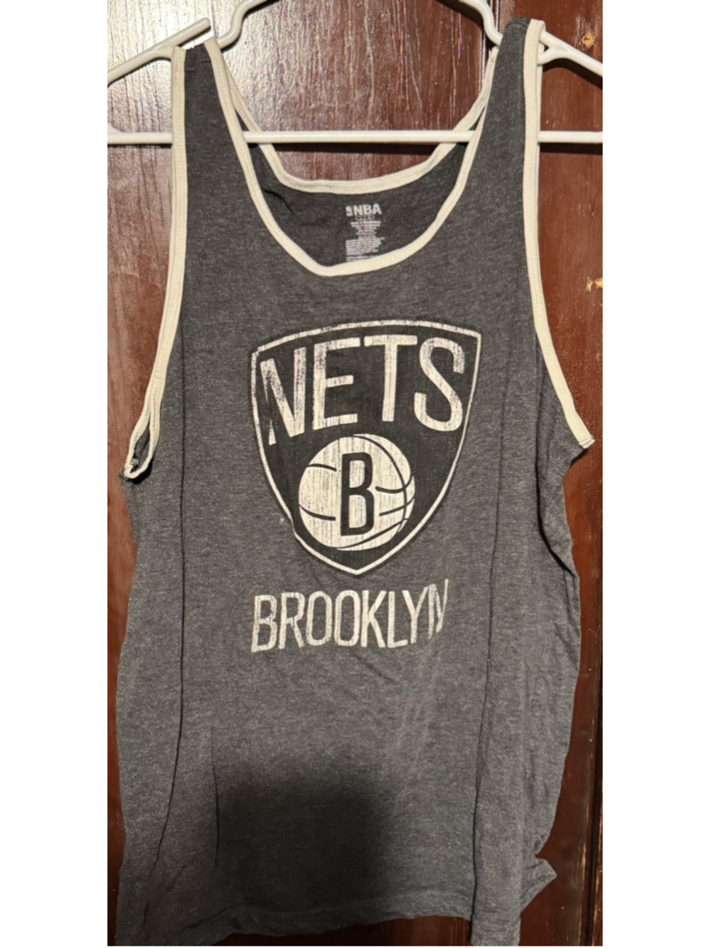 Brooklyn Nets Tank Top Men’s Size L Gray
